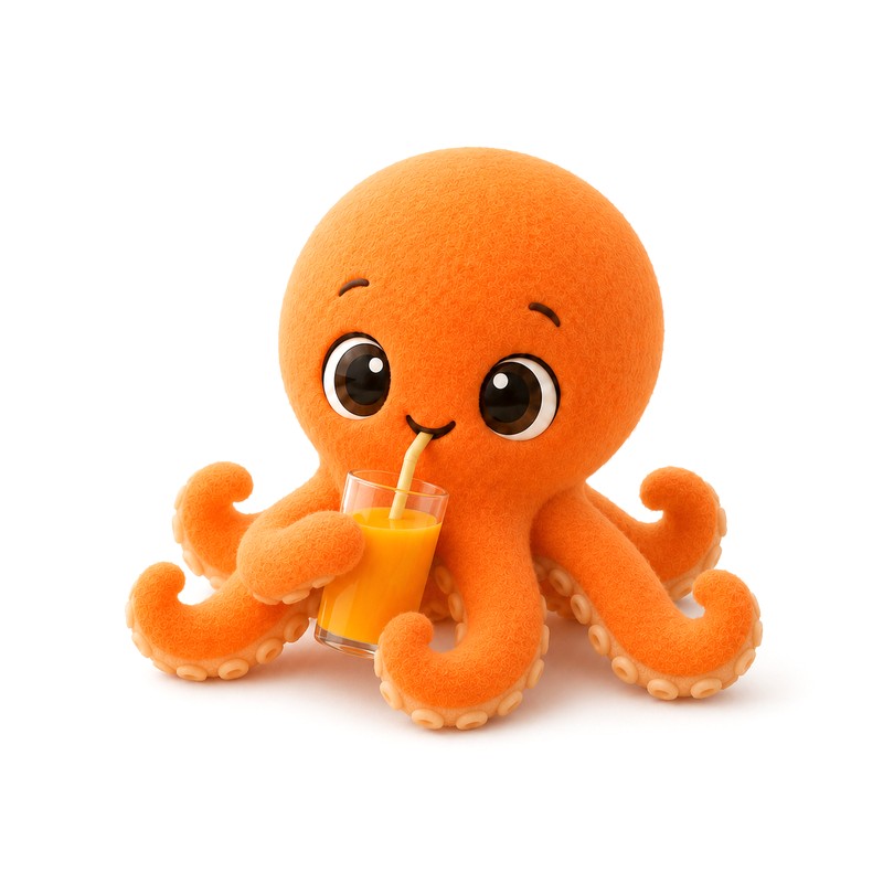 The AltOps mascot relaxing with a drink while the agent works