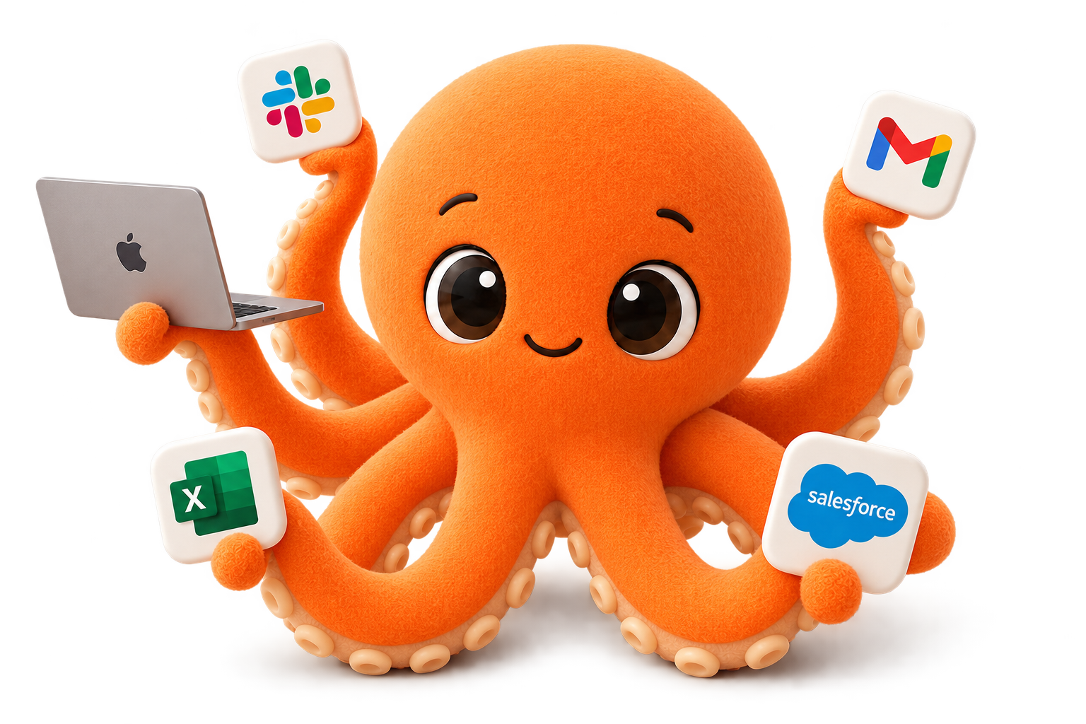 The AltOps mascot, an octopus working across business apps